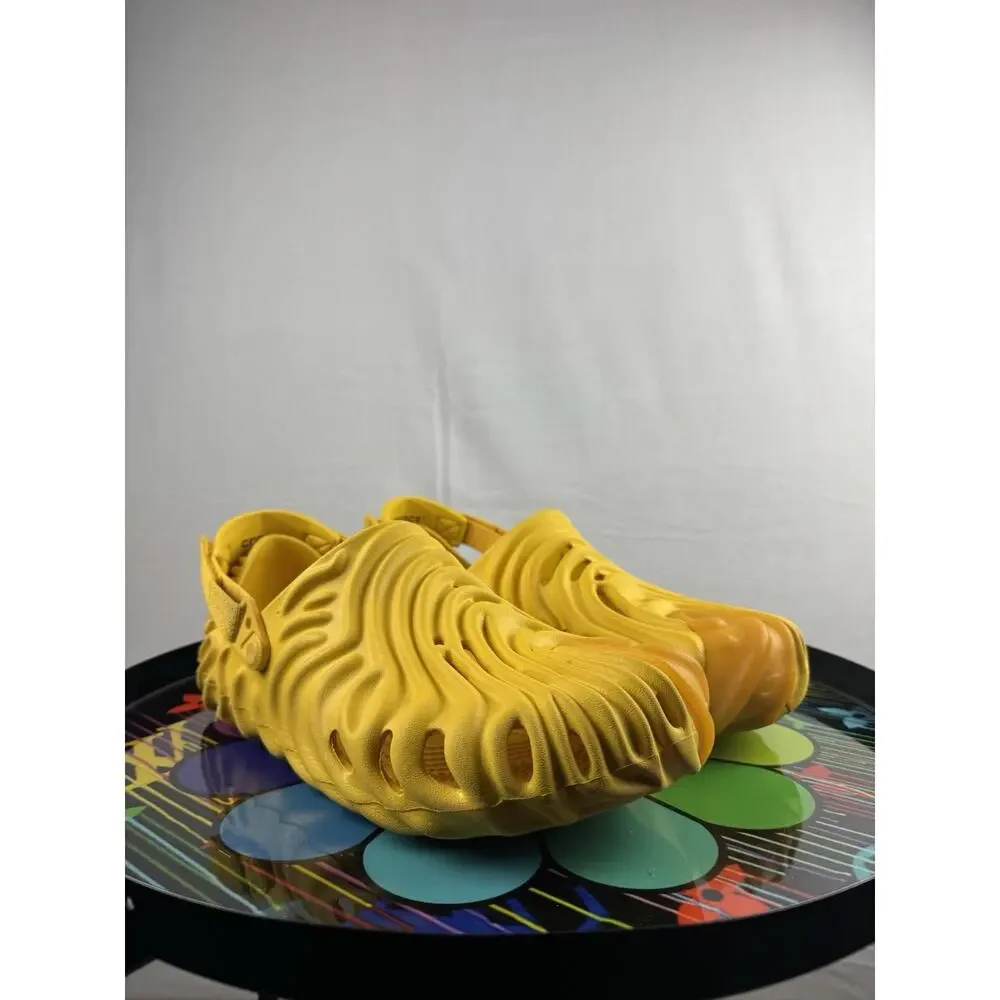 The yellow Crocs Pollex Clog designed by Salehe Bembury in the 